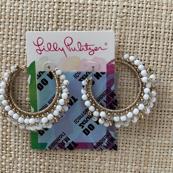 Lilly Pulitzer hoop earrings - Picture 1 of 2